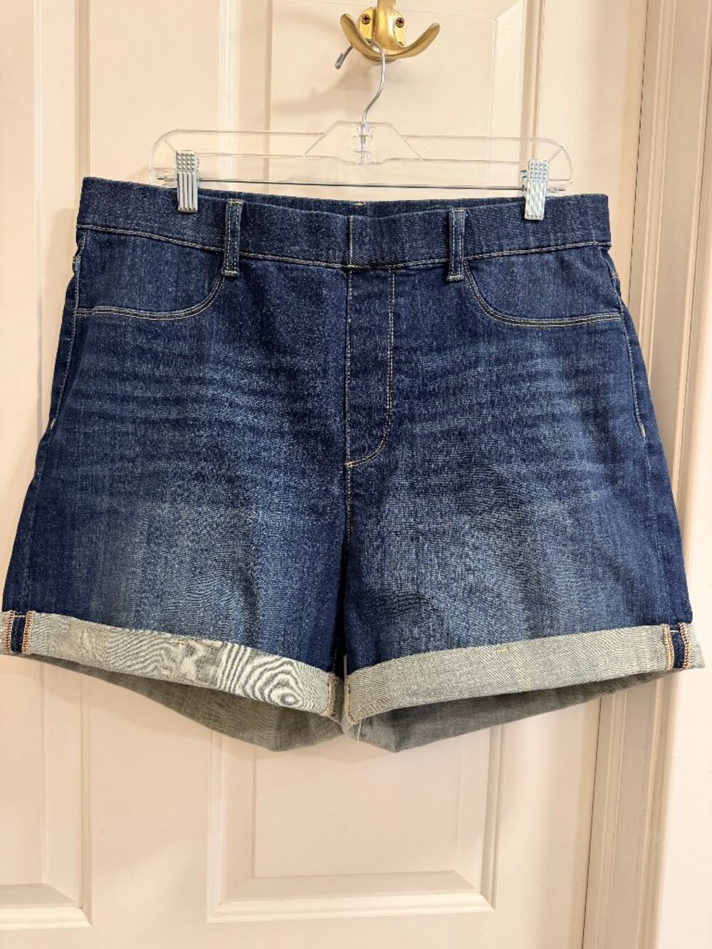 Judy Blue 3XL Dark Wash Pull-On Cuffed Denim Shorts